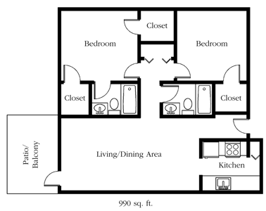 B2 - Two Bedroom / Two Bath